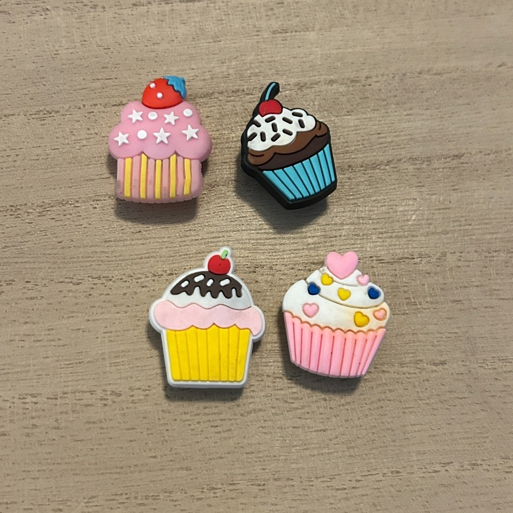 Cupcakes Croc Charms Set Of 4 Shoe Jewelry